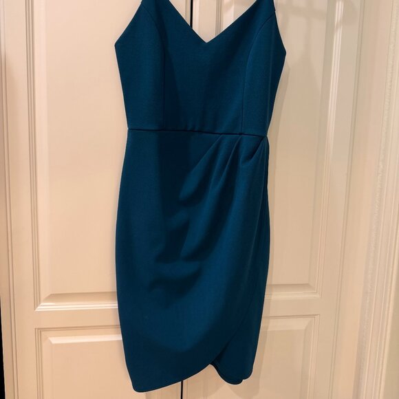 Lulus Blue Teal Bodycon Dress - Size Medium - Picture 4 of 5